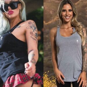 ☠️ Sullen Angels Standard Issue Tank Grey & Black Size Small